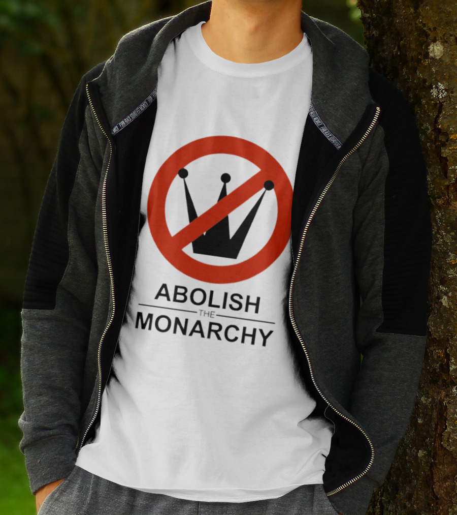 Abolish The Monarchy Crown Symbol With Red Strike Through T-Shirt