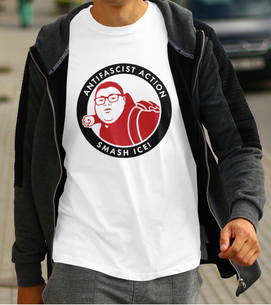Antifascist Action Smash ICE Smash Nazi T-Shirt