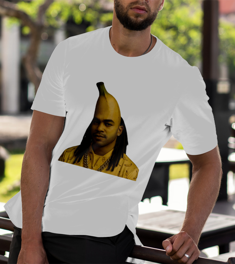 Banana Santana Face Head Banana Man With Dreadlocks And Chain T-Shirt
