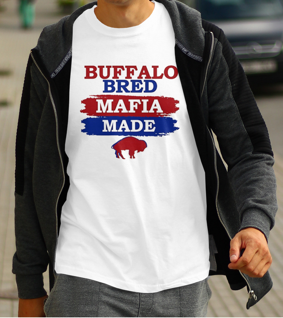 Buffalo Bred Mafia Made Buffalo Bills Fan Apparel NFL Team Spirit T-Shirt