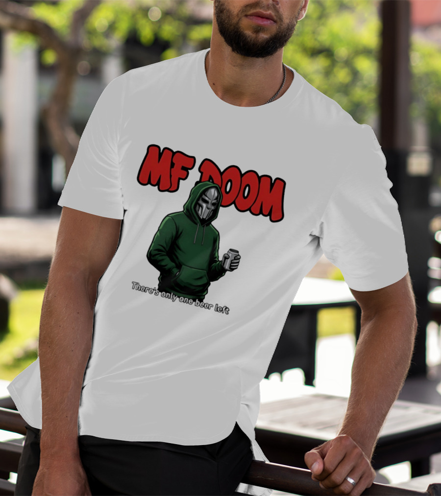 MF DOOM There's Only One Beer Left Masked Rapper With Can T-Shirt