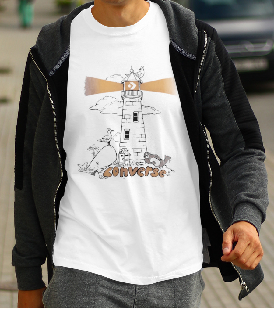 Converse Lighthouse Seagull Whale T-Shirt