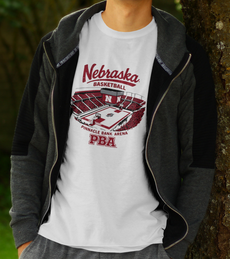 Nebraska Basketball Pinnacle Bank Arena PBA Cornhuskers T-Shirt