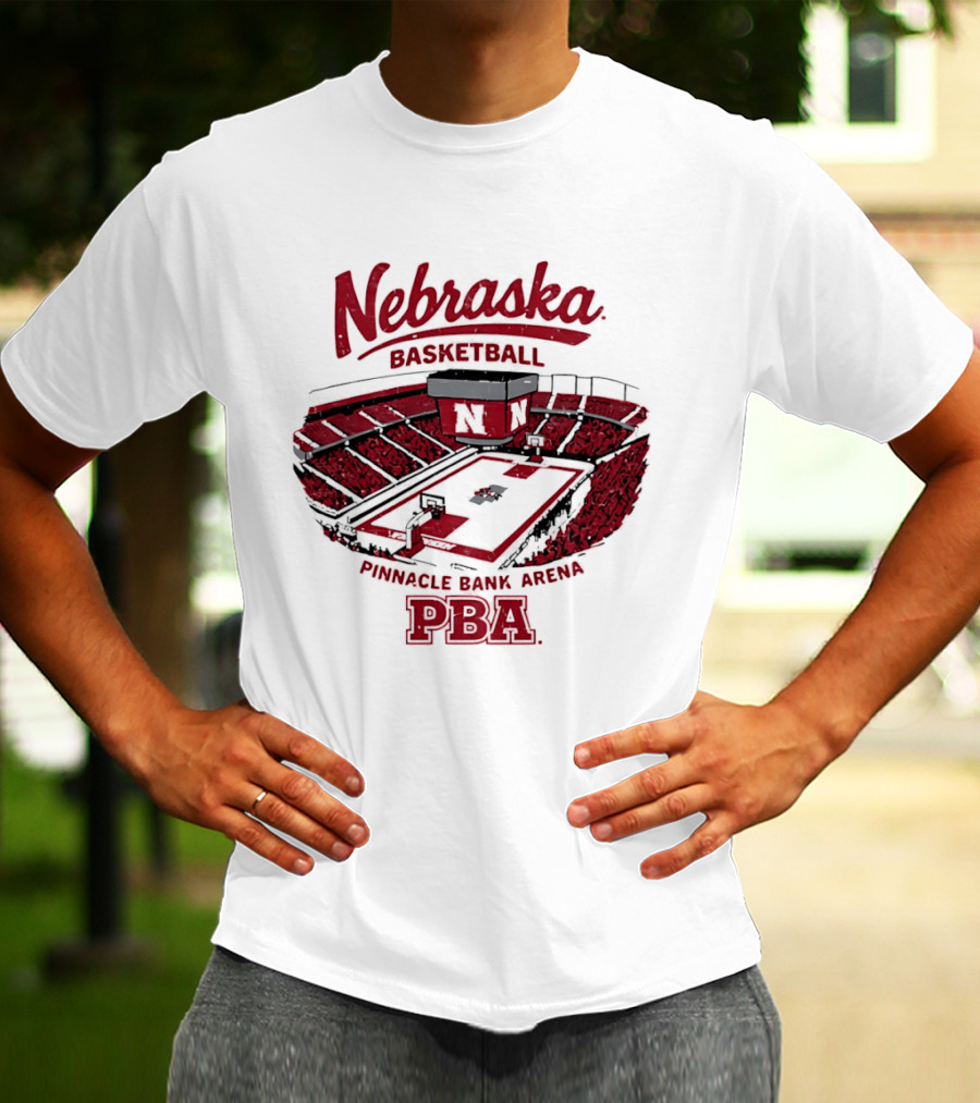 Nebraska Basketball Pinnacle Bank Arena PBA Cornhuskers T-Shirt