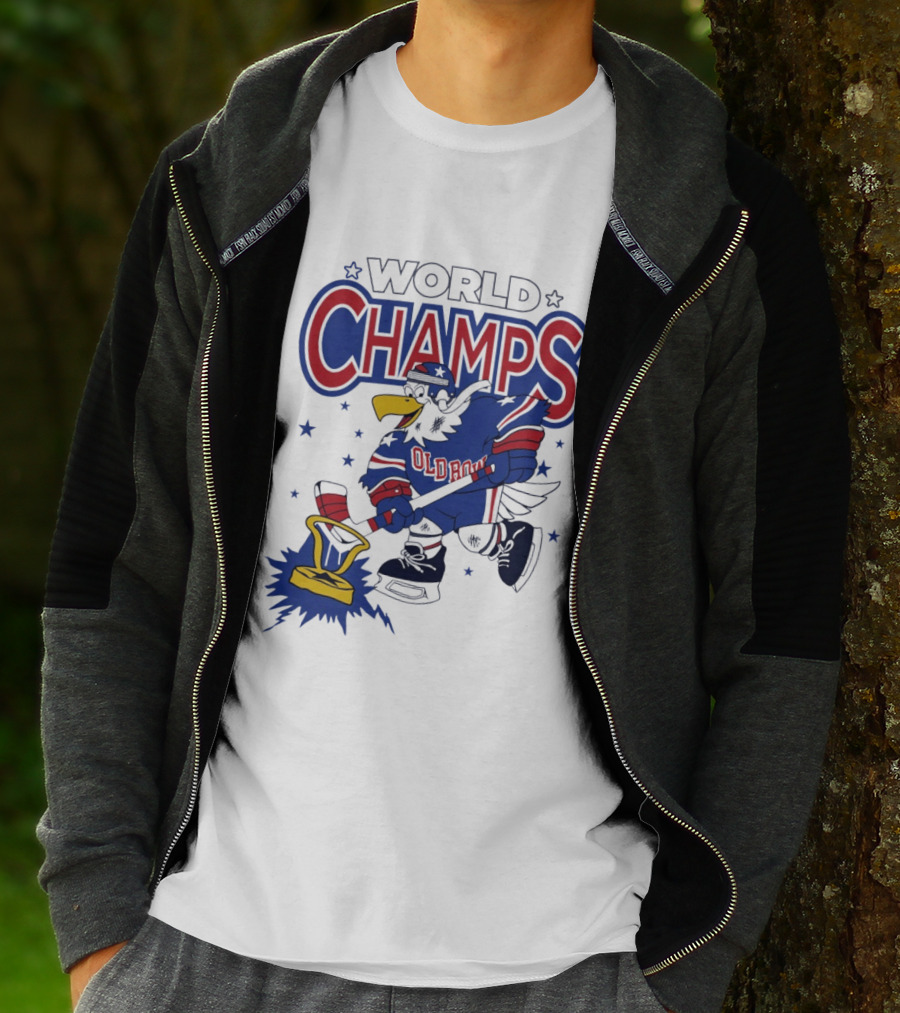 World Champs Old Boy Eagle Hockey Victory T-Shirt