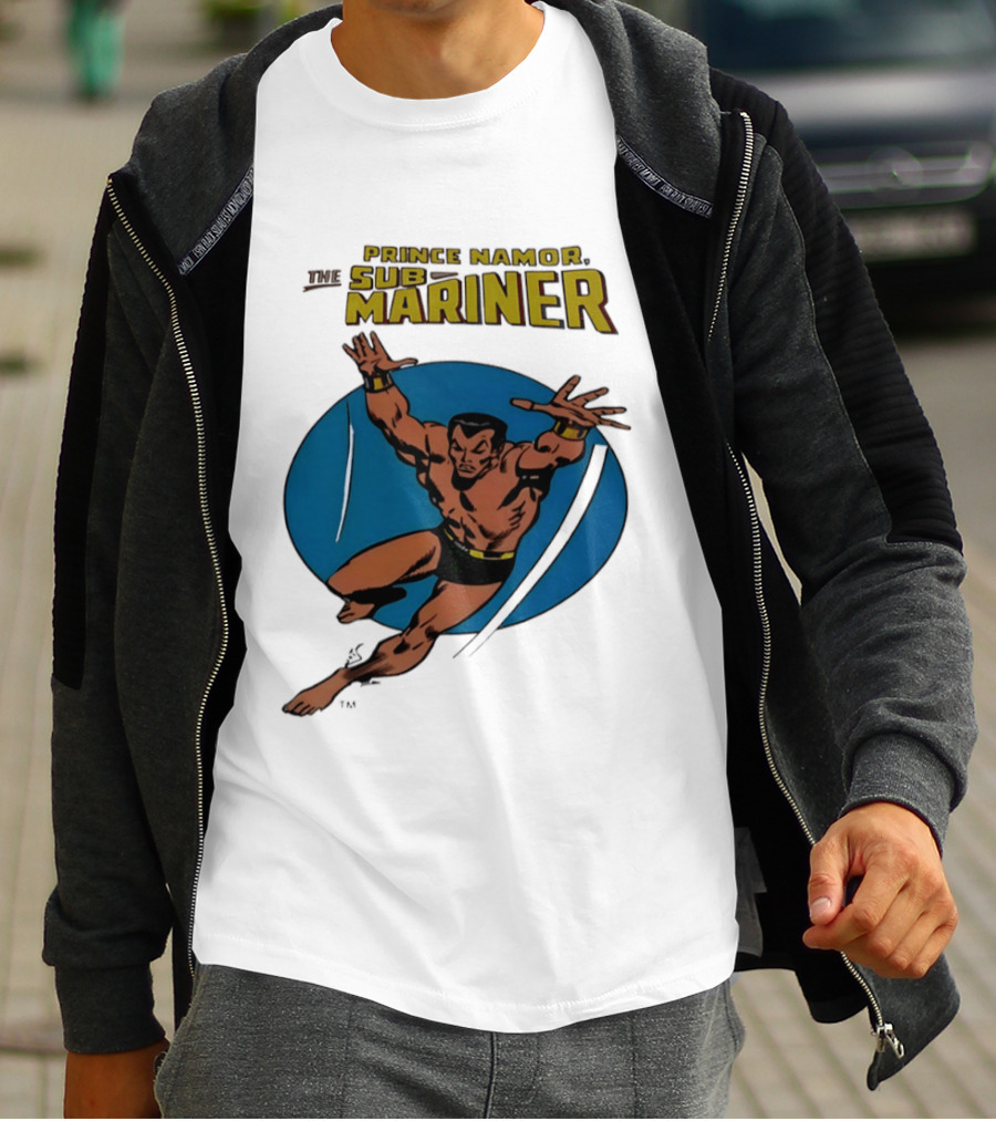 Prince Namor The Sub Mariner Iconic Comic Character Retro Dive T-Shirt