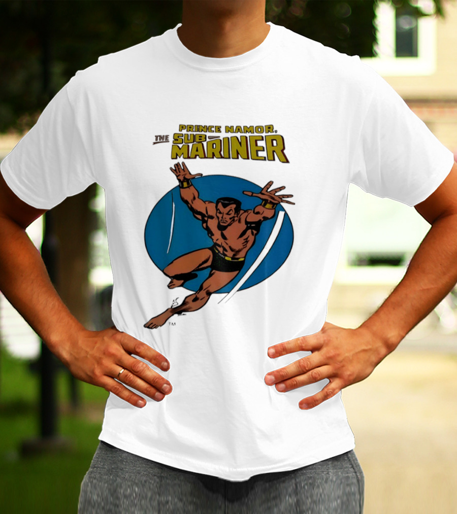 Prince Namor The Sub Mariner Iconic Comic Character Retro Dive T-Shirt