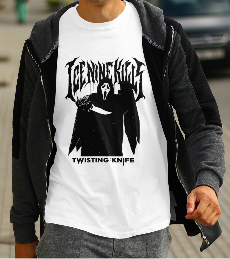 Ice Nine Kills Twisting The Knife Ghost Face Scream 7 Collaboration T-Shirt