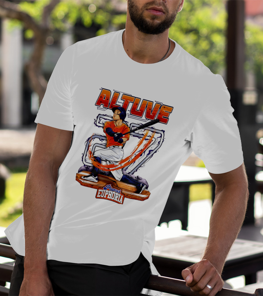 Altuve 27 Planet Euphoria Houston Astros Hand Drawn T-Shirt