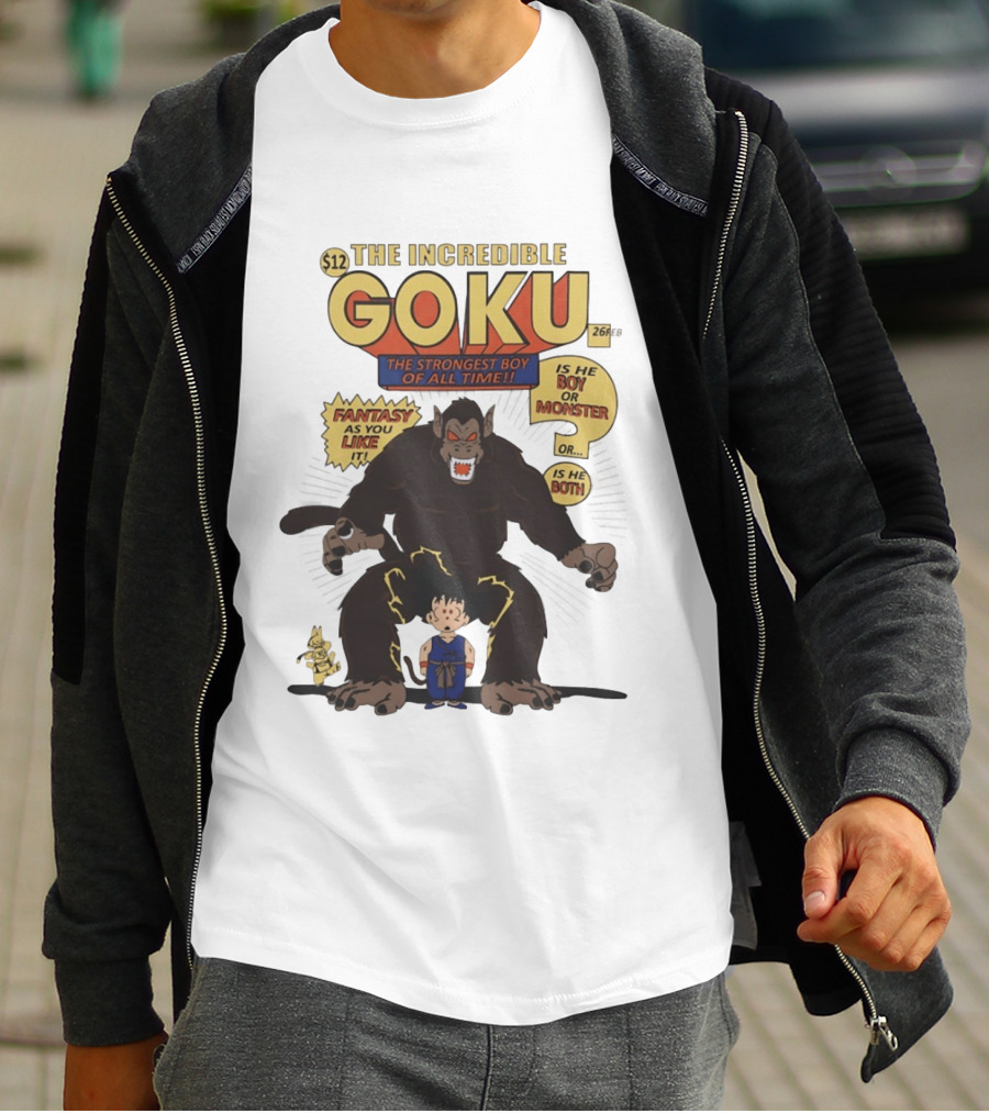 The Incredible Goku The Strongest Boy Fantasy As You Like It Monster Boy T-Shirt