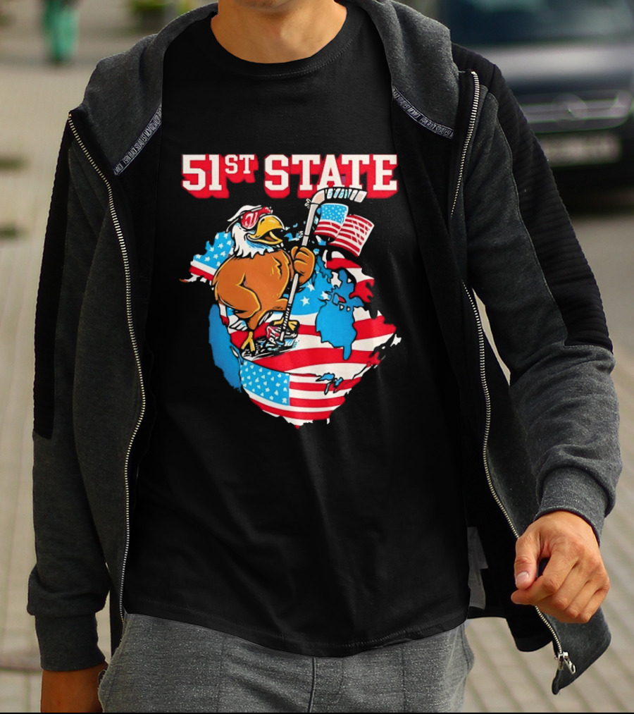 51st State American Eagle Pocket Flag T-Shirt