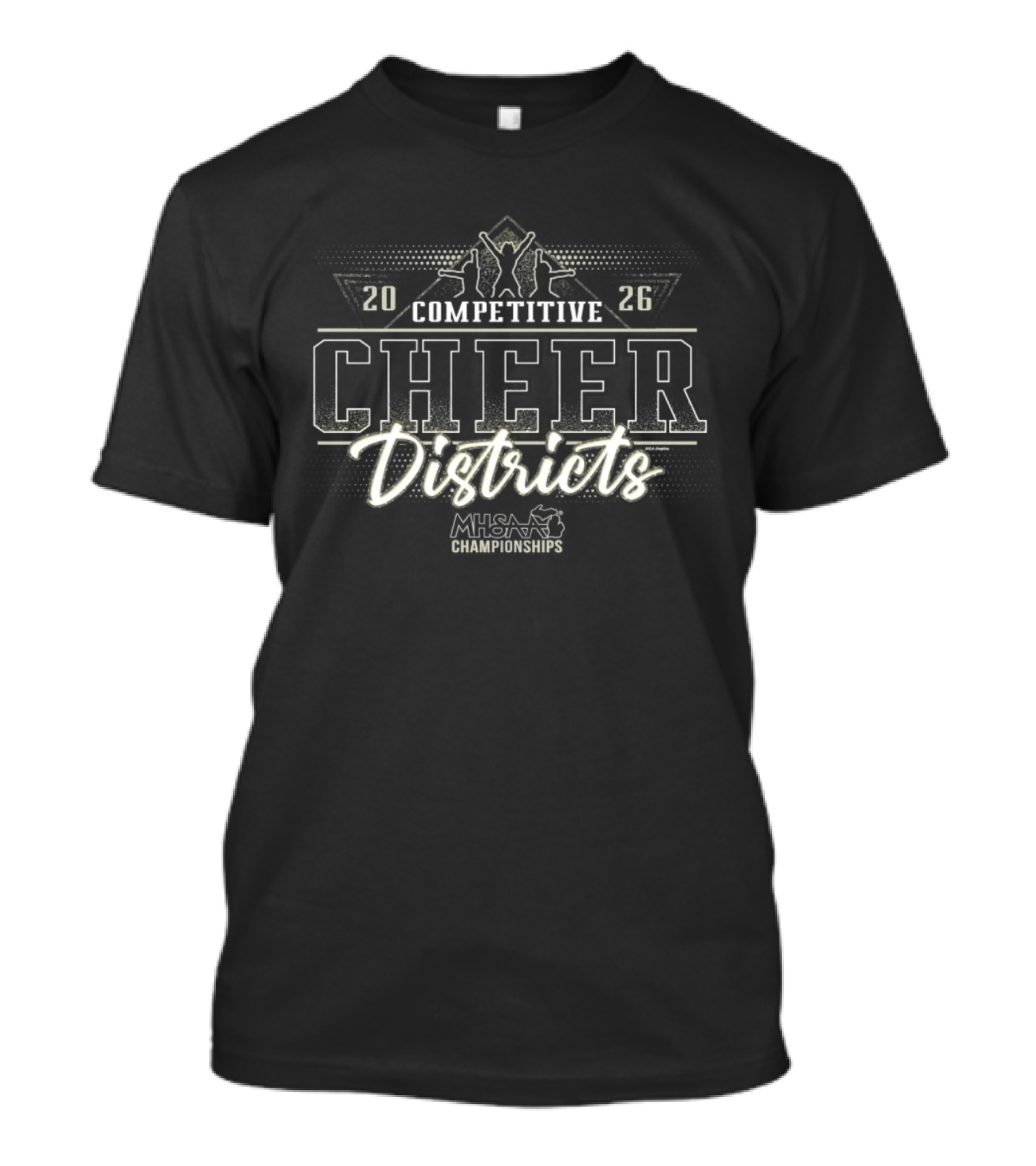 2026 Competitive Cheer Districts MHSAA Championships USA T-Shirt