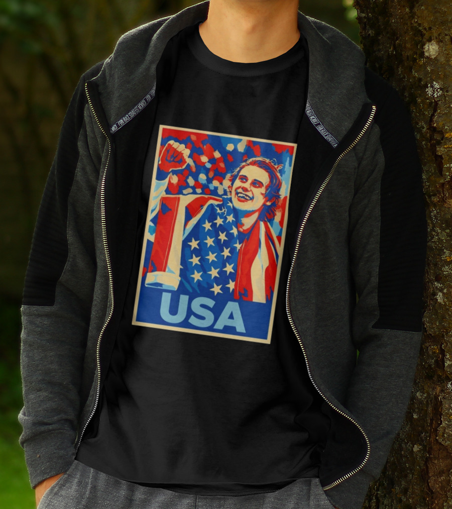 USA Hockey Celebration Jack Hughes Fan Hope Gift Idea T-Shirt