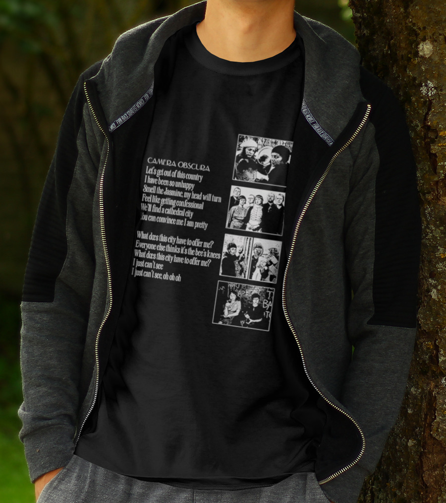 Camera Obscura Let's Get Out Of This Country Song Lyrics And Photos T-Shirt