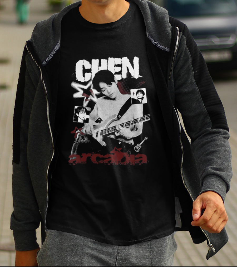 Chen EXO Arcadia Musician Illustration With Stars T-Shirt