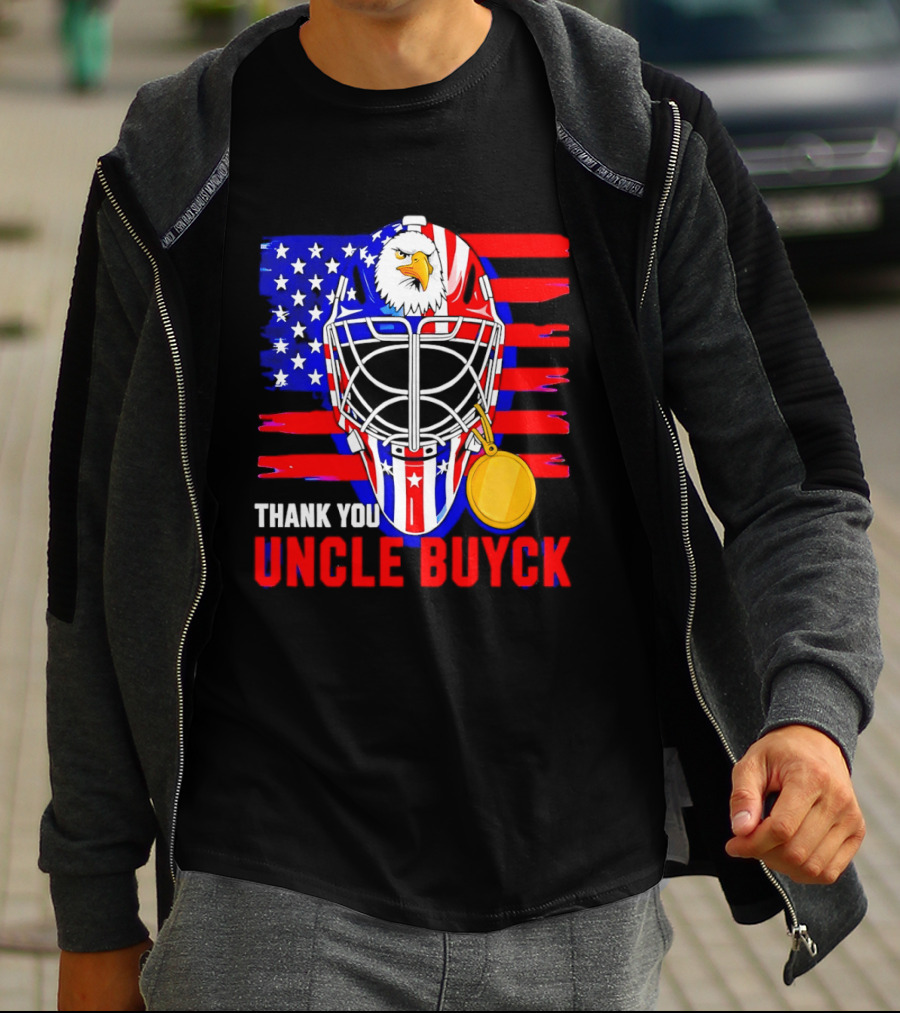 Thank You Uncle Buyck USA Hockey Eagle American Flag Olympic 2026 T-Shirt