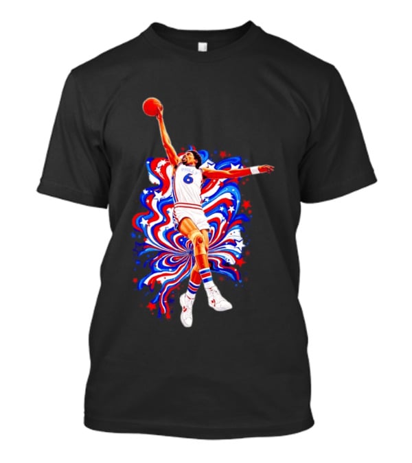 Philadelphia 76ers Julius Erving Dr. J Phunkadelic Slam Dunk T-Shirt