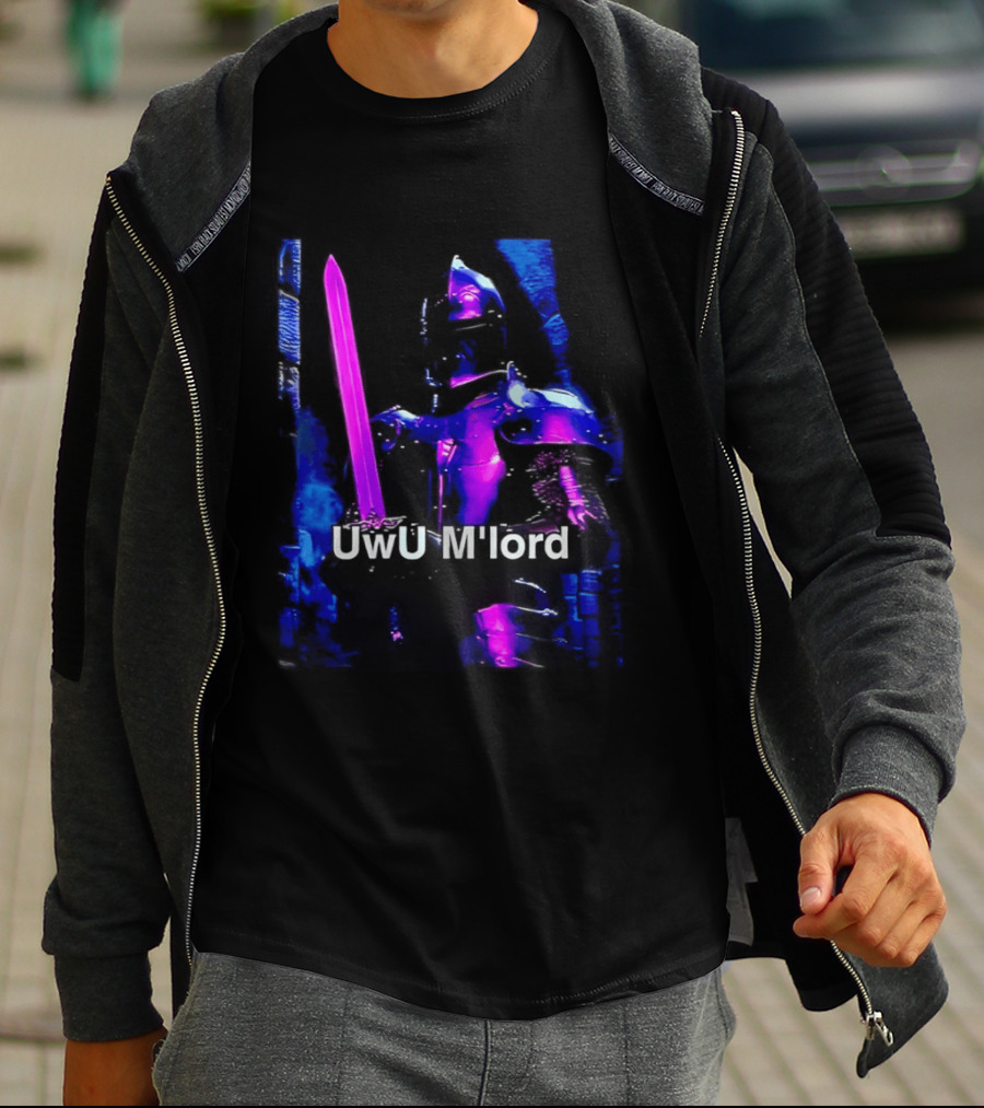UwU M'lord Knight With Pink Sword And Armor Fantasy T-Shirt