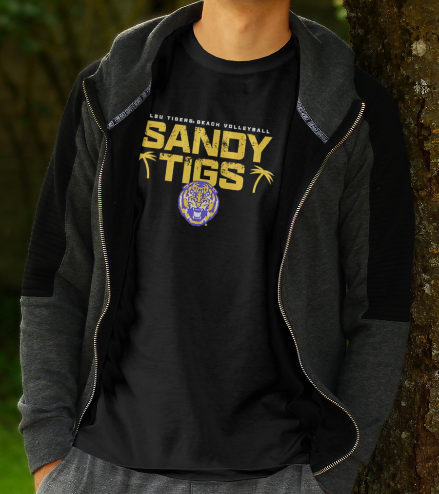LSU Tigers Beach Volleyball Sandy Tigs T-Shirt