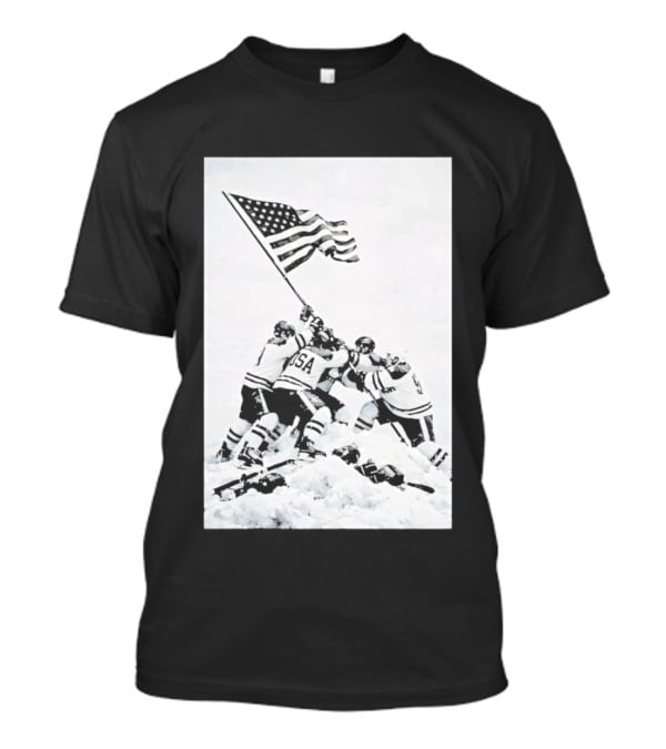 USA Hockey Celebration American Flag Olympic Milano Cortina 2026 T-Shirt
