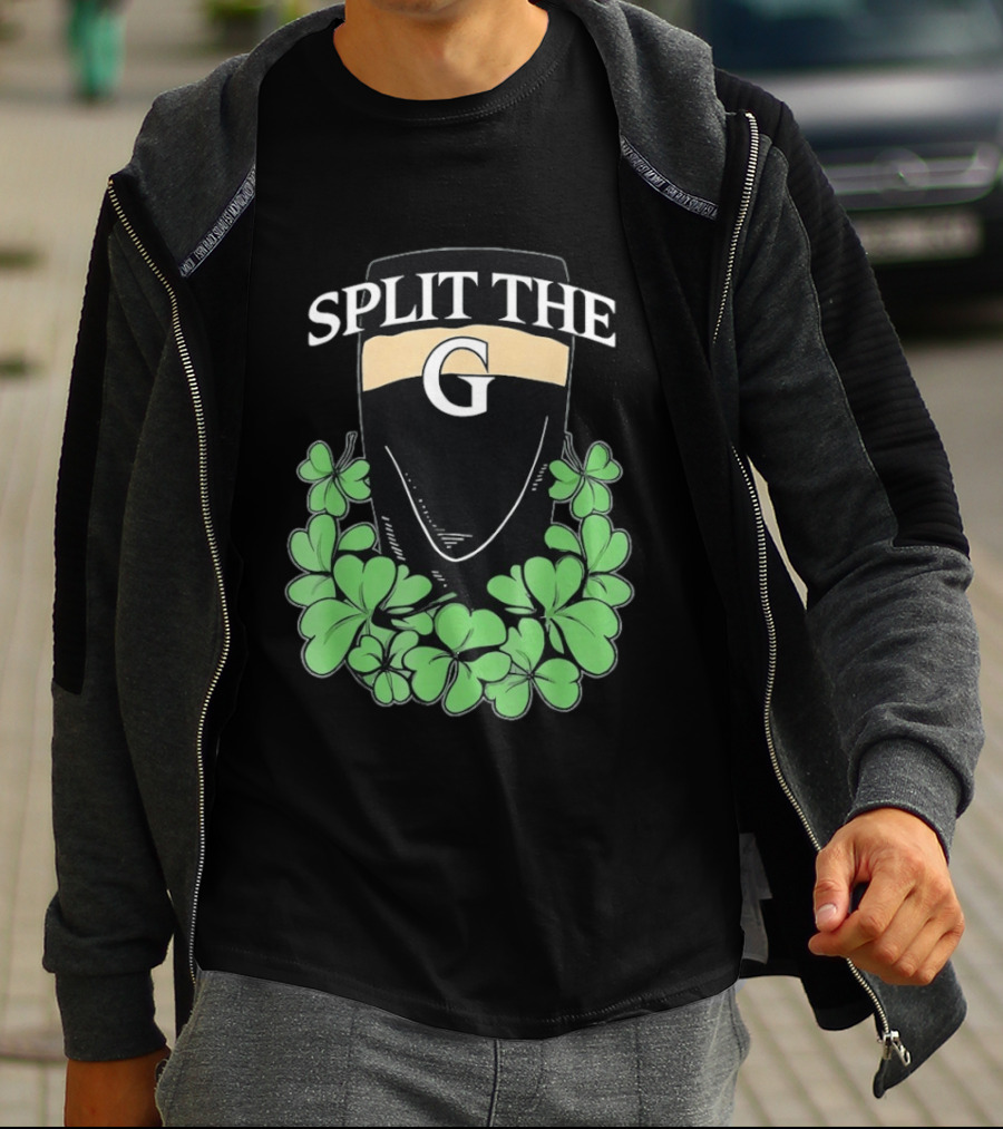 Split The G Shamrock Clover St. Patrick's Day Pint T-Shirt