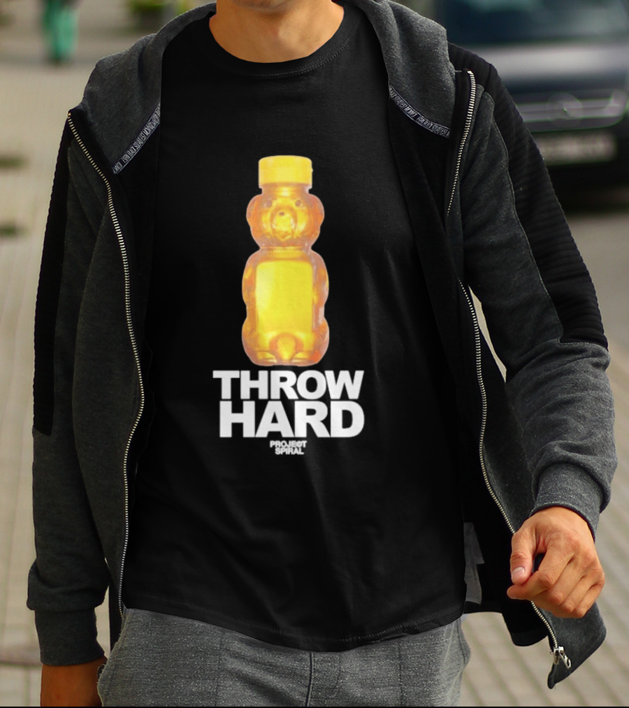 Throw Hard Honey Bear Project Spiral T-Shirt