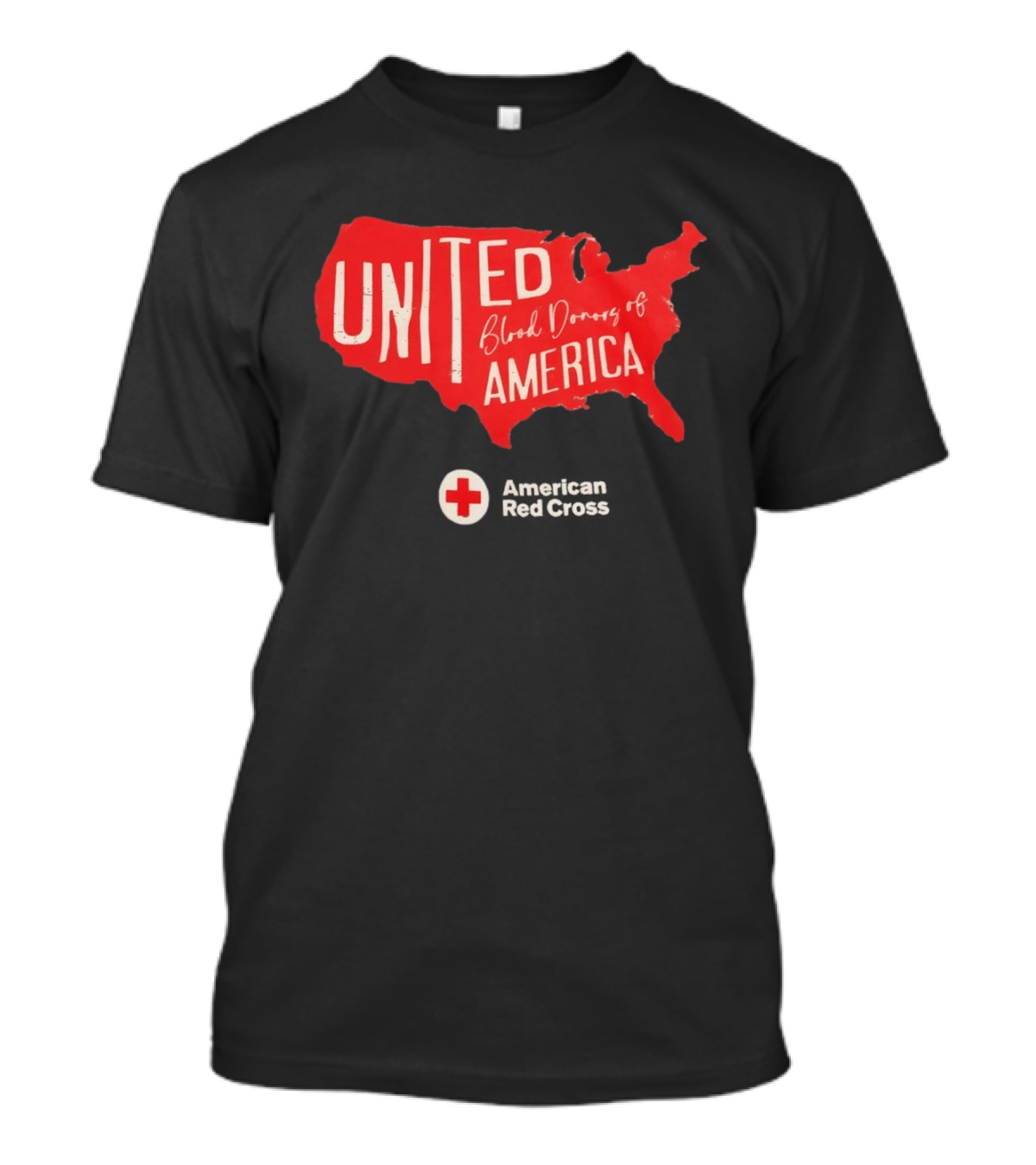 United Blood Donors Of America Map Red Cross Collaboration T-Shirt