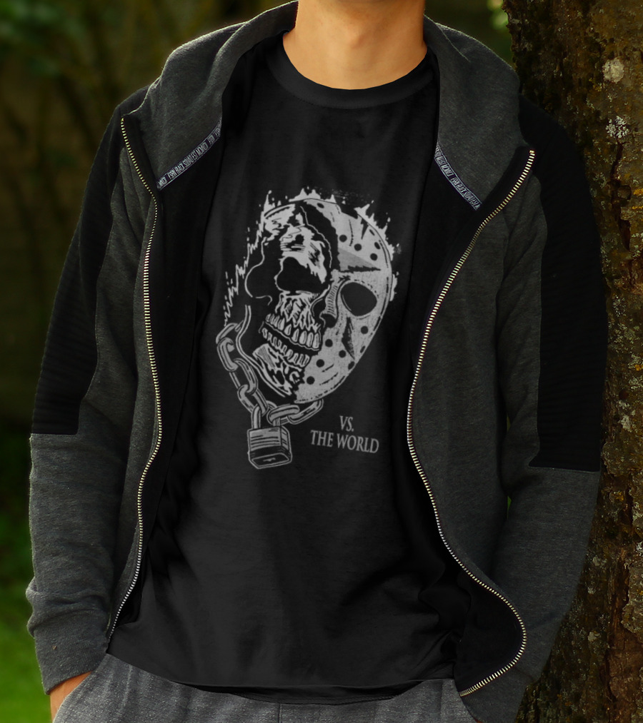 Warren Lotas Big Sports Mask Skull Vs The World T-Shirt