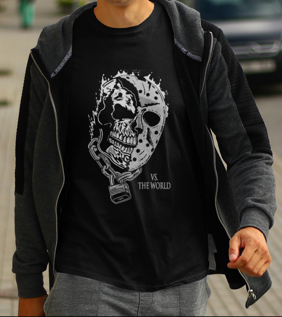 Warren Lotas Big Sports Mask Skull Vs The World T-Shirt