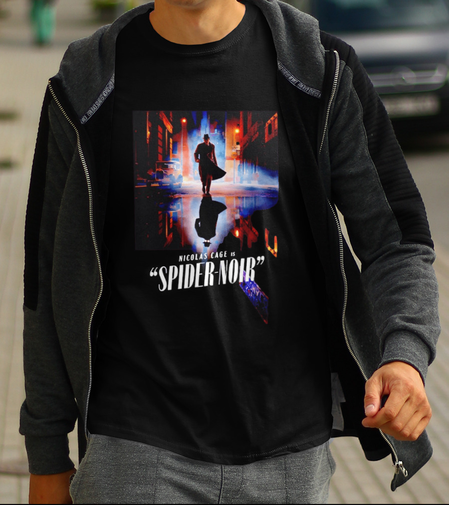 Marvel Spider Noir Nicolas Cage True Hue Full Color T-Shirt