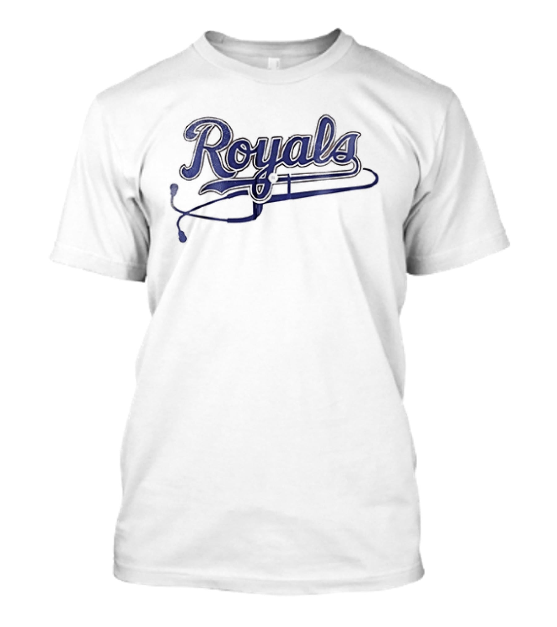 Kansas City Royals Healthcare Appreciation Heartbeat Royals Script T-Shirt