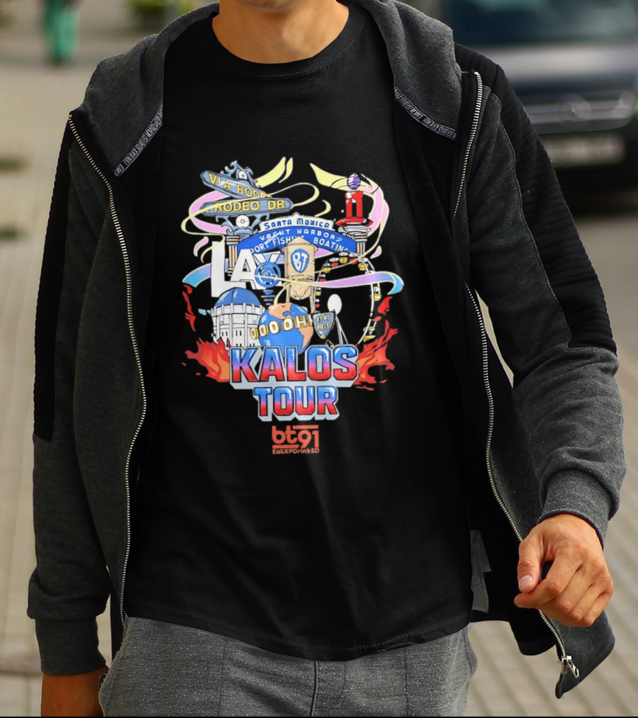 LA Kalos Tour Rodeo Drive Santa Monica Yacht Harbor 87 Vintage 90s 00ohh T-Shirt