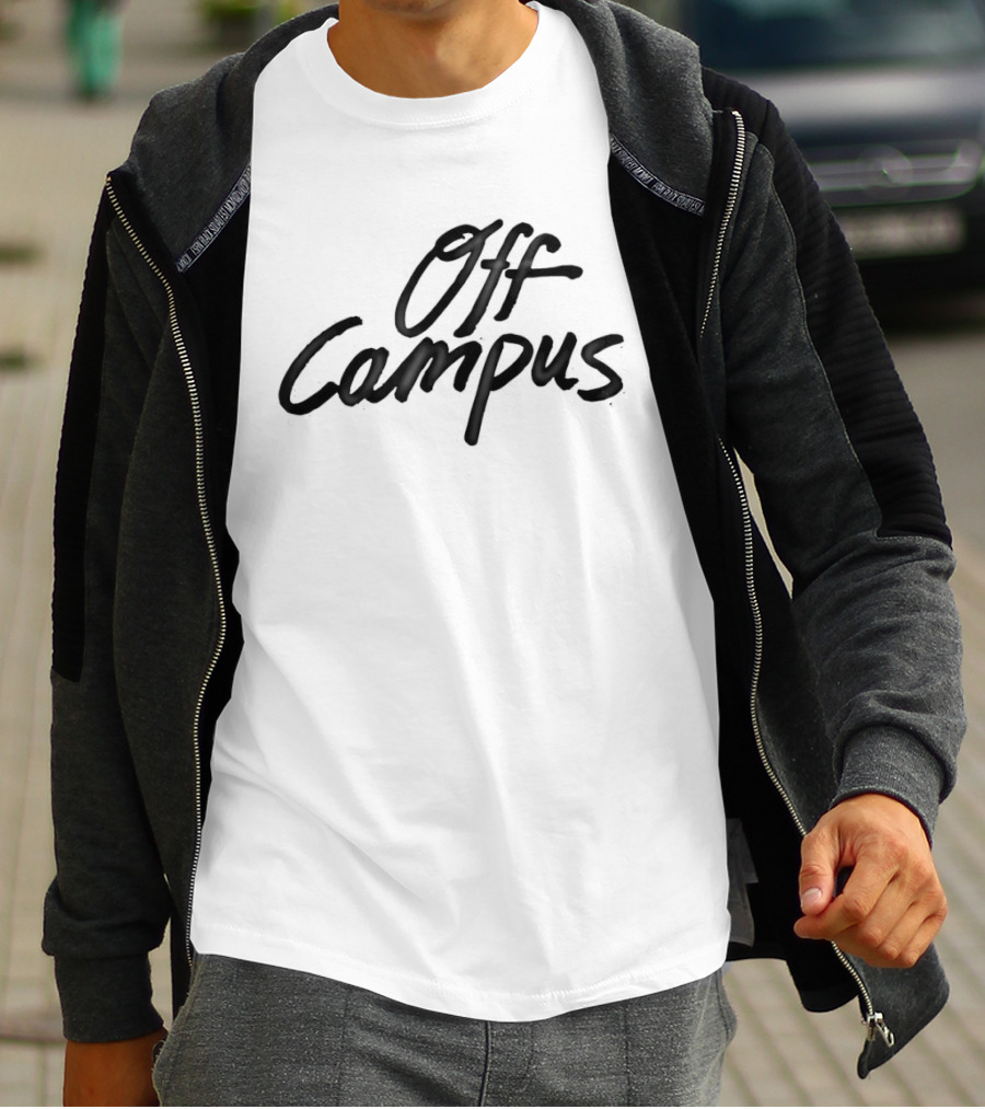 Off Campus Handwritten Black T-Shirt