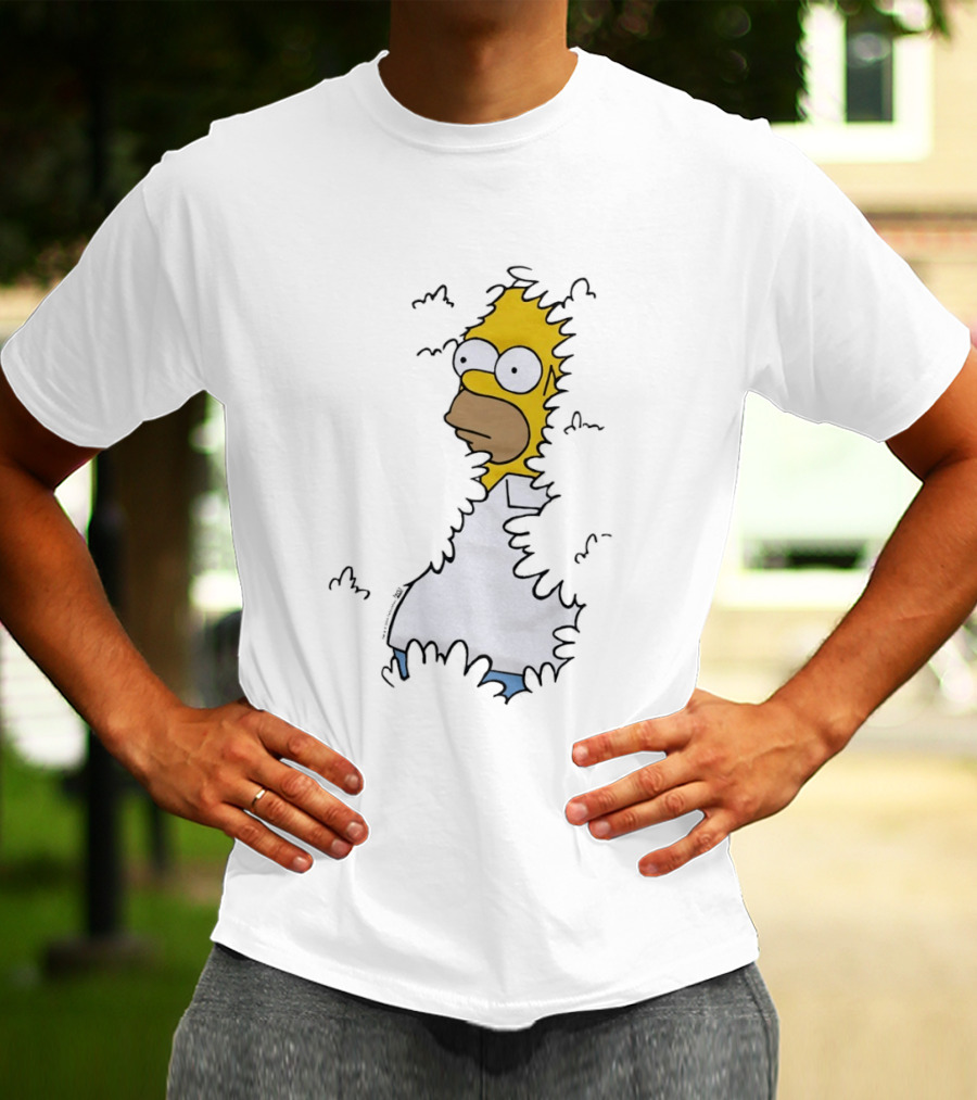 The Simpsons Homer Disappearing Into Bushes Meme T-Shirt