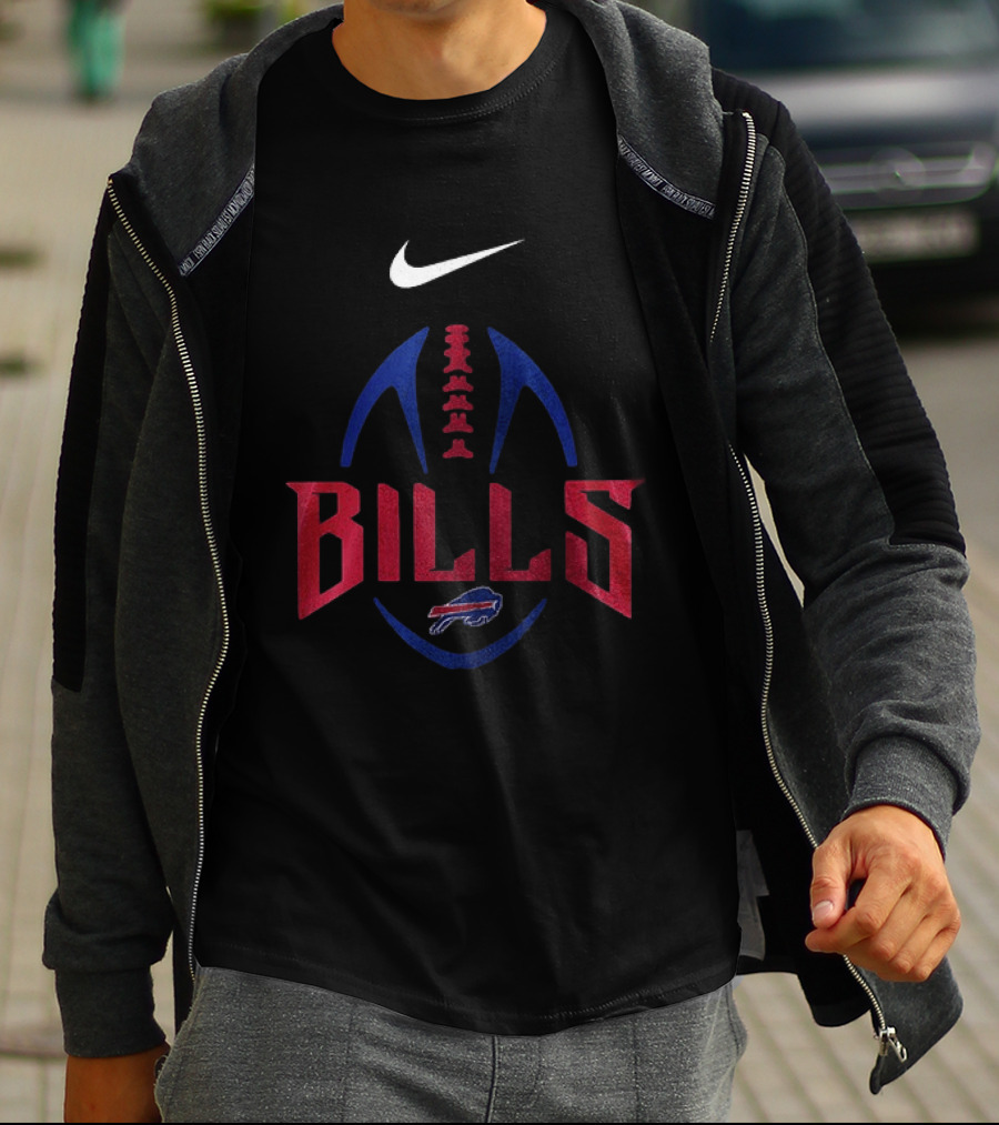 Buffalo Bills Nike Football Team Emblem With Drag Racing T-Shirt