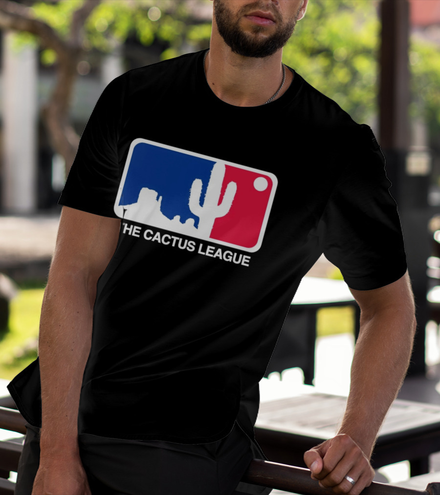 The Cactus League Baseball Logo Desert Cactus And Mesa Sun T-Shirt