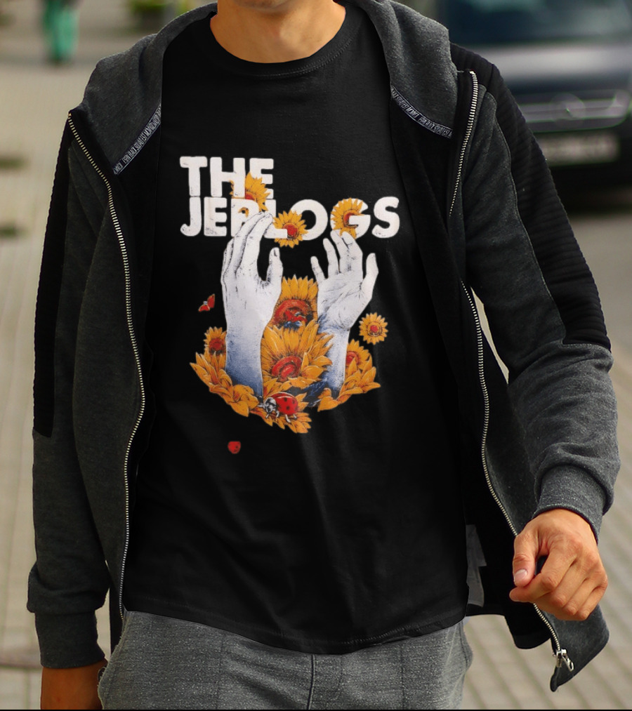 The Jep Logs Sunflowers And Ladybugs Blossoming Hands T-Shirt