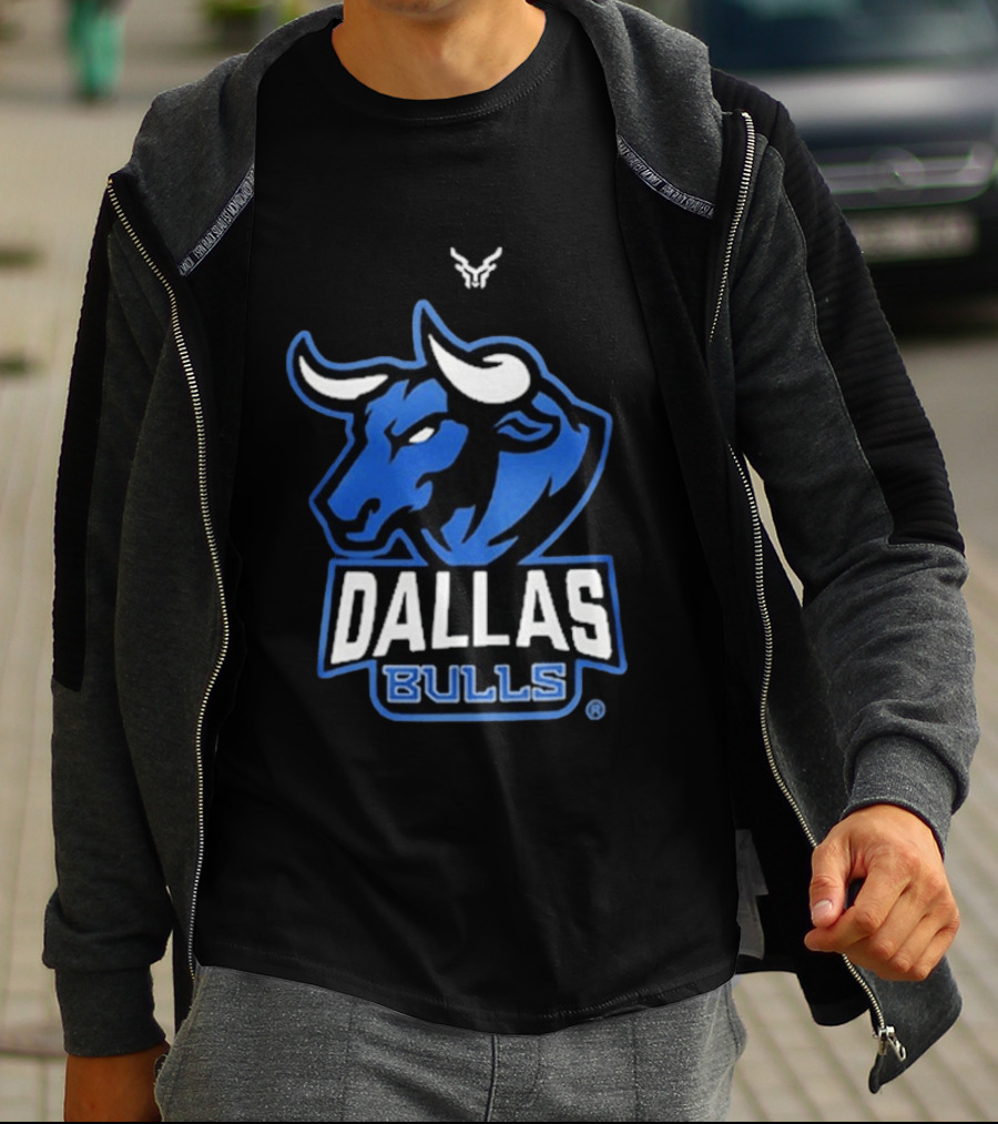 Drinkin Bros Dallas Bulls Bold Blue Bullhead T-Shirt