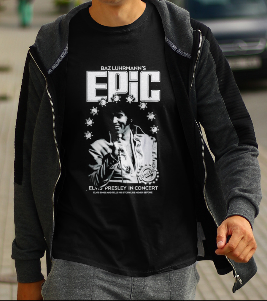 Elvis Presley Baz Luhrmann's Epic Legend In Black & White T-Shirt