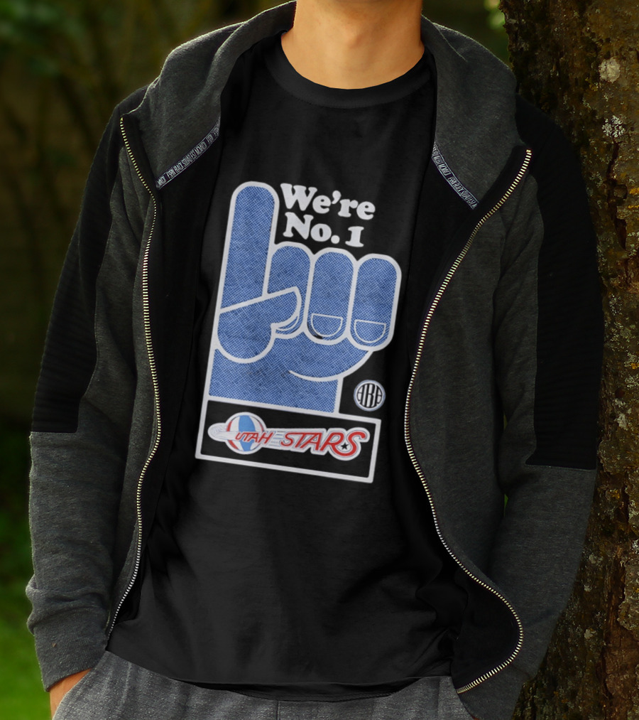 Utah Stars 1971 ABA Champs We're No 1 Foam Finger T-Shirt