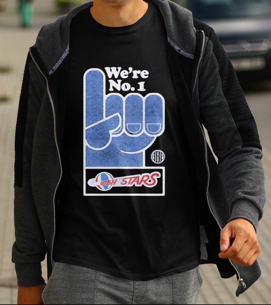 Utah Stars 1971 ABA Champs We're No 1 Foam Finger T-Shirt