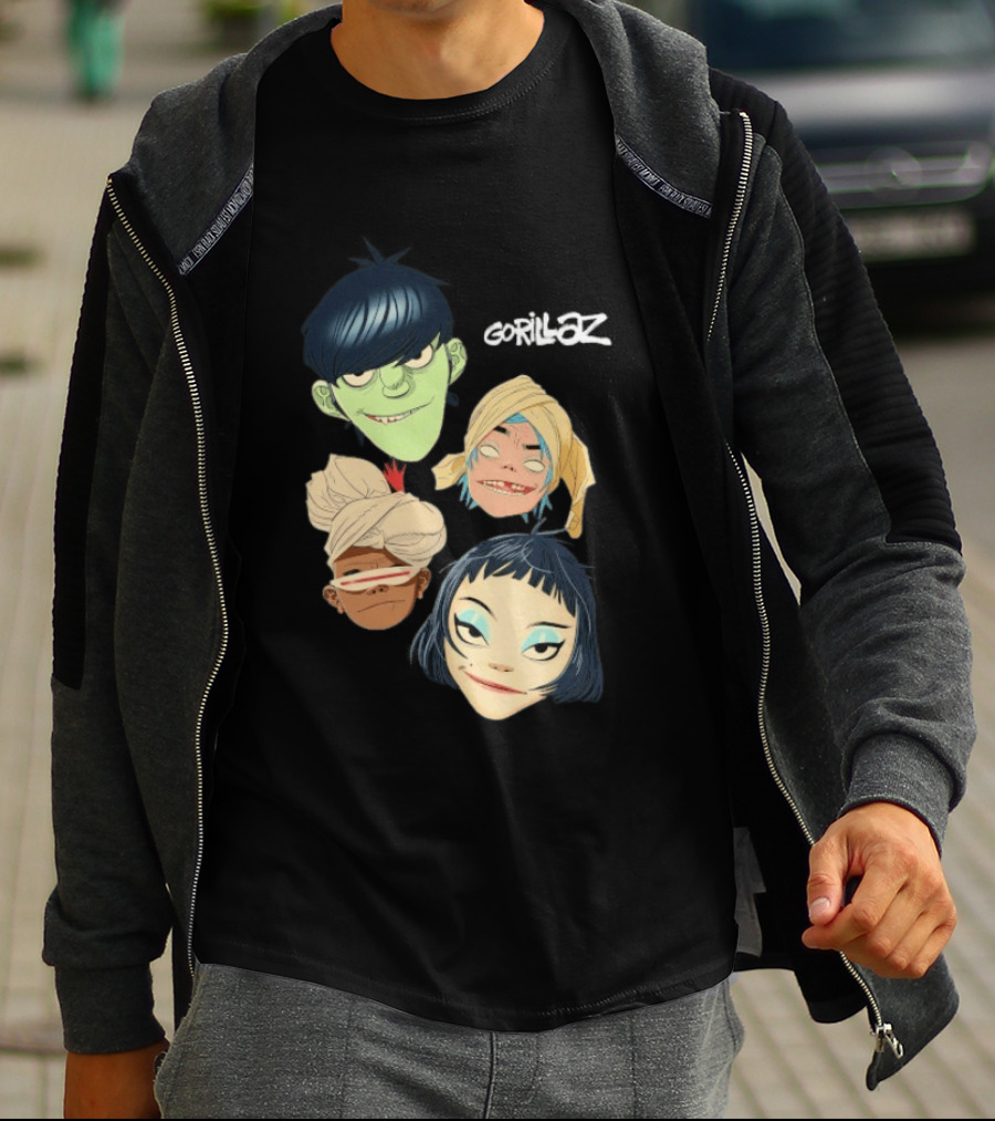 Gorillaz Band Characters The Mountain Heads T-Shirt
