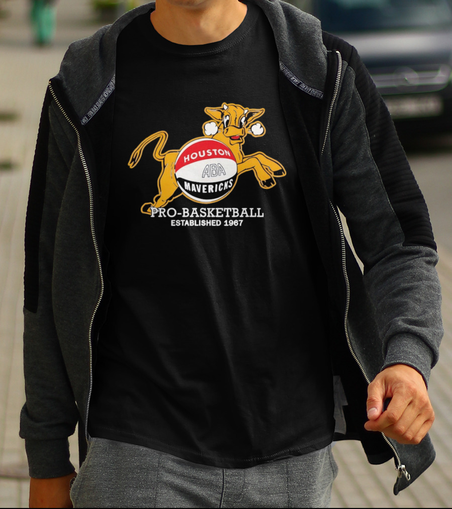 Houston Mavericks ABA Pro Basketball Established 1967 T-Shirt