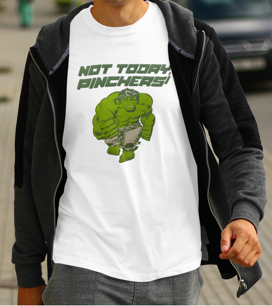 Not Today Pinchers Hulk Comic Style Hulk St Patrick's Day T-Shirt