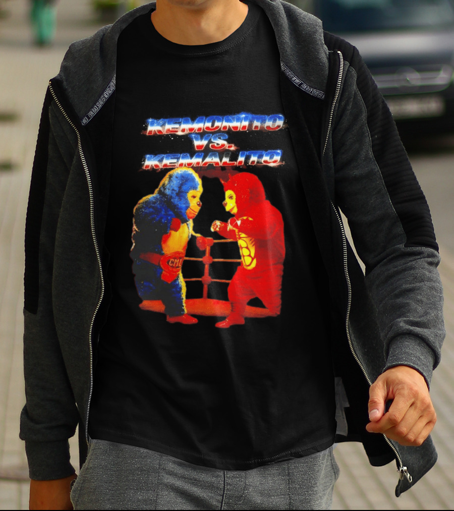 Kemonito Vs Kemalito Colorful Wrestling Showdown T-Shirt
