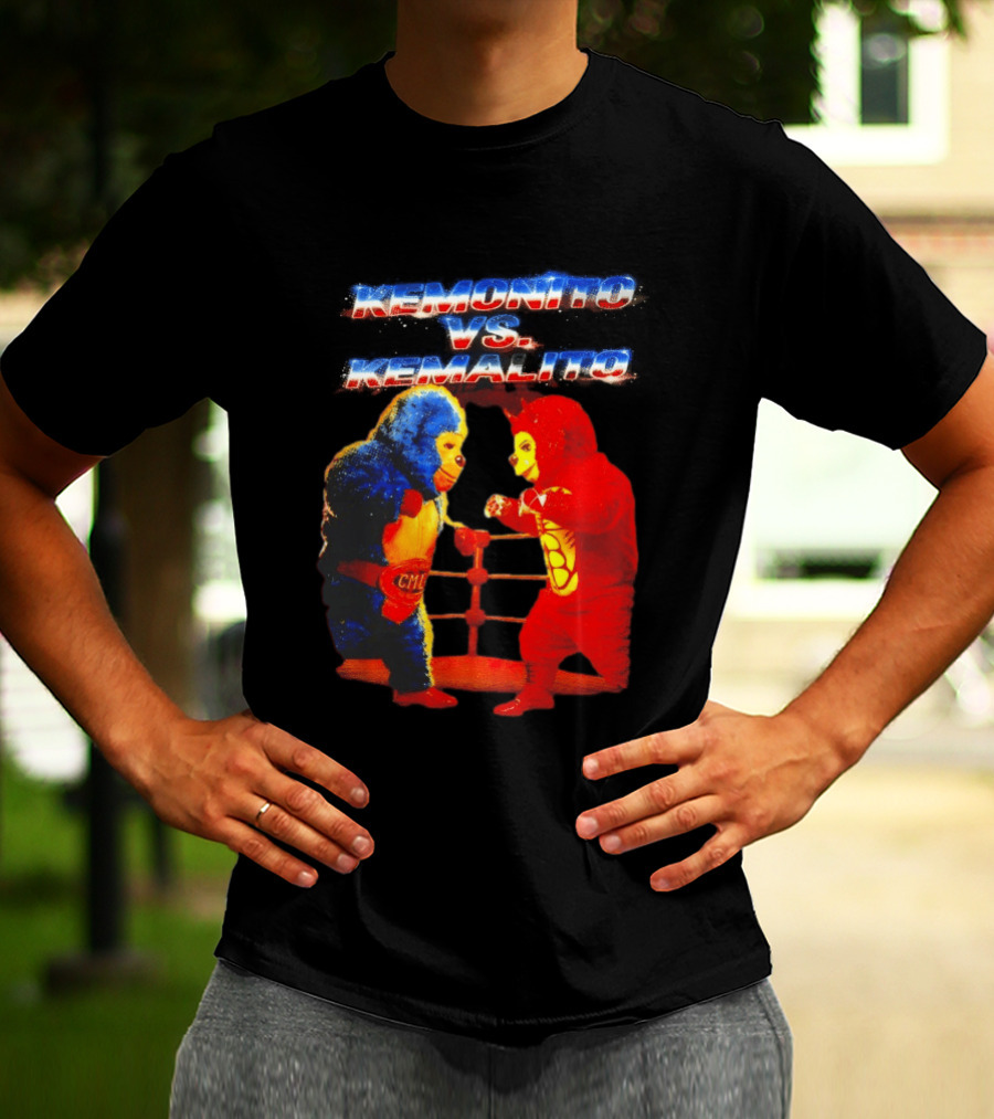 Kemonito Vs Kemalito Colorful Wrestling Showdown T-Shirt