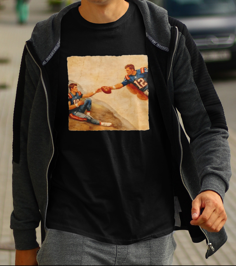 New England Patriots Tom Brady Drake Maye Meme Football T-Shirt