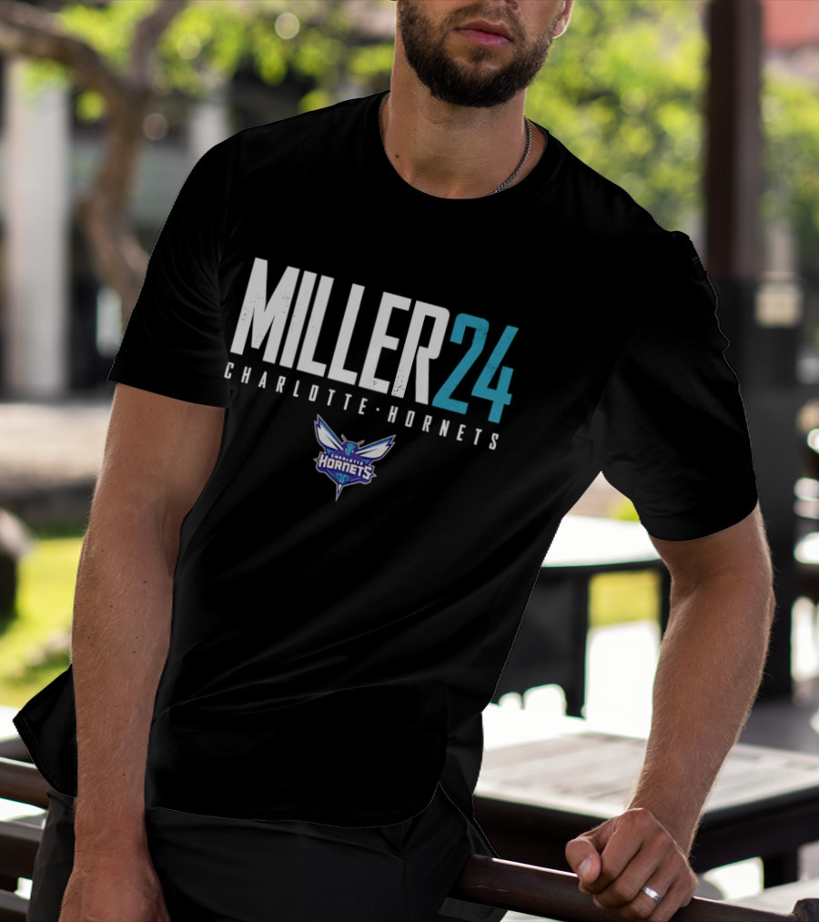 Miller 24 Charlotte Hornets Basketball T-Shirt