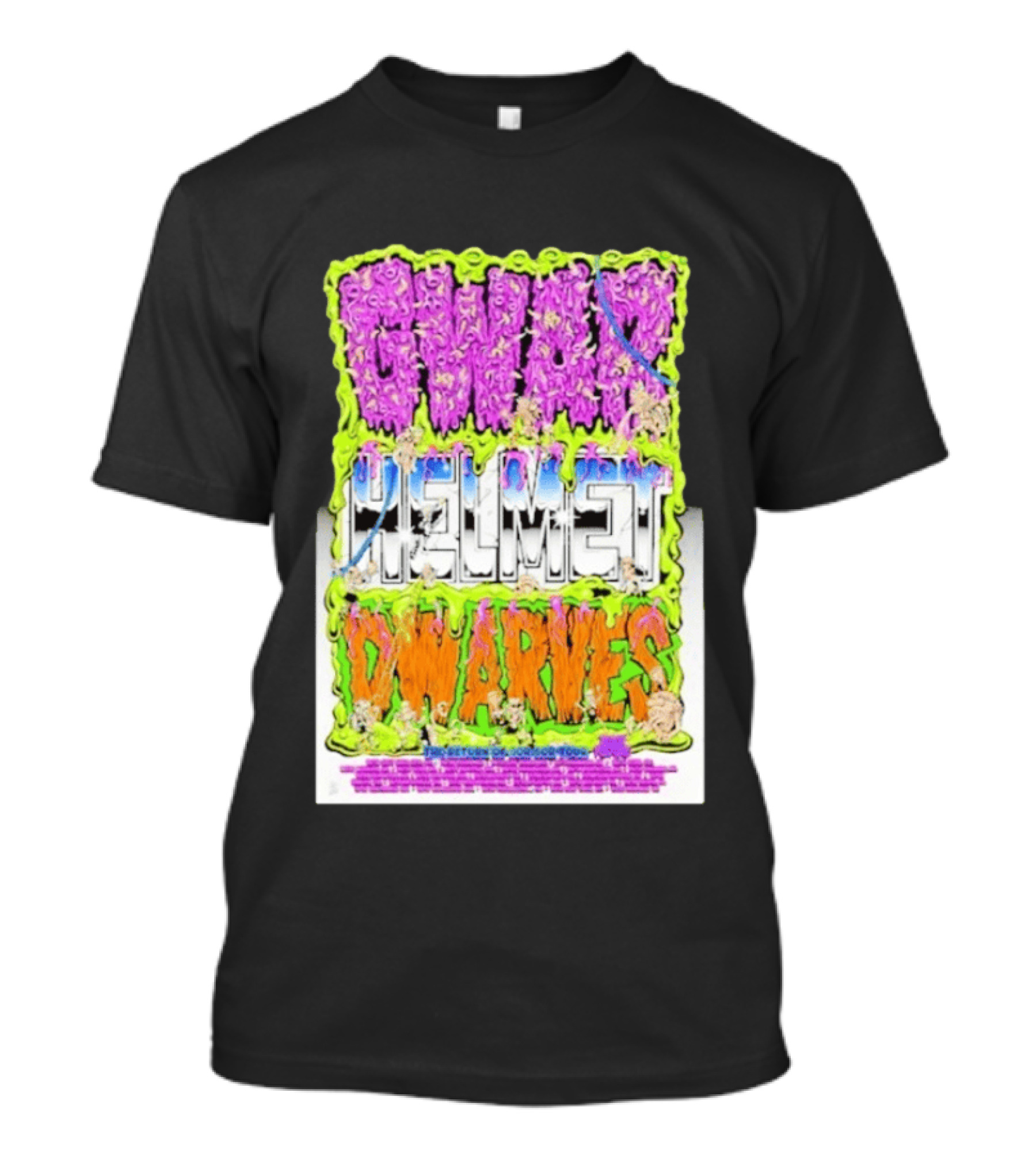 GWAR Helmet Dwarves 2025 Tour Dates And Locations T-Shirt