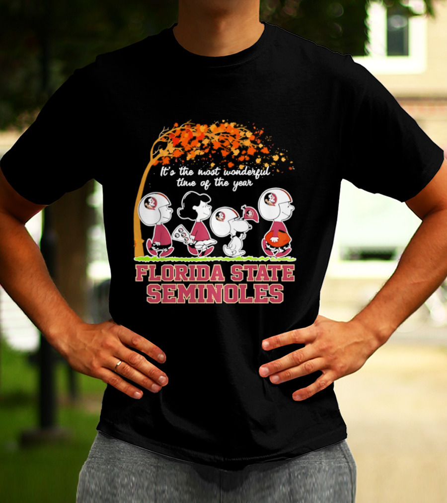 Peanuts It's The Most Wonderful Time Of The Year Florida State Seminoles T-Shirt